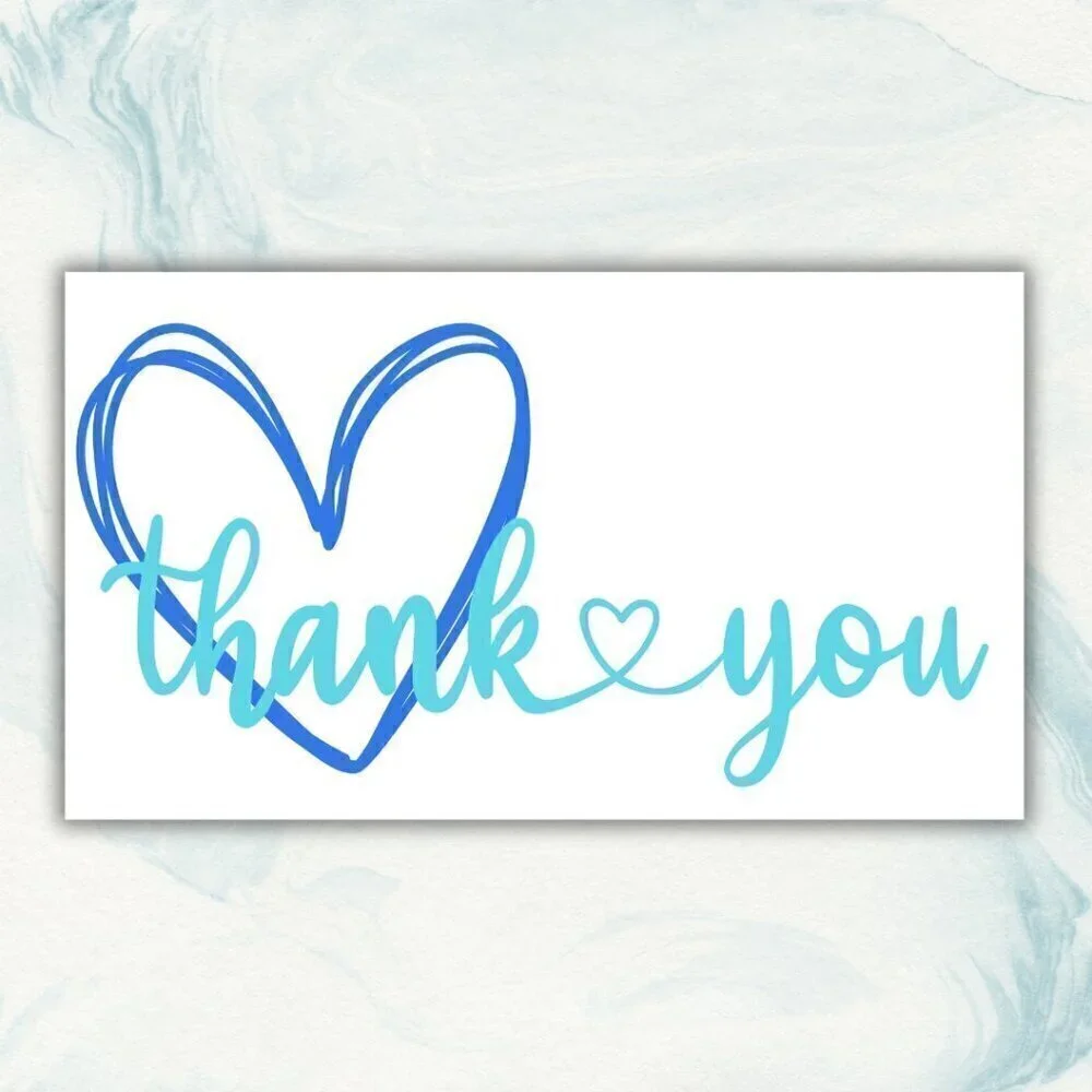 Thank You Cards: 50 Count / 5 Designs